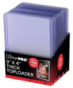 Ultra Pro 3x4 Thick 100pt Toploaders (25ct)
